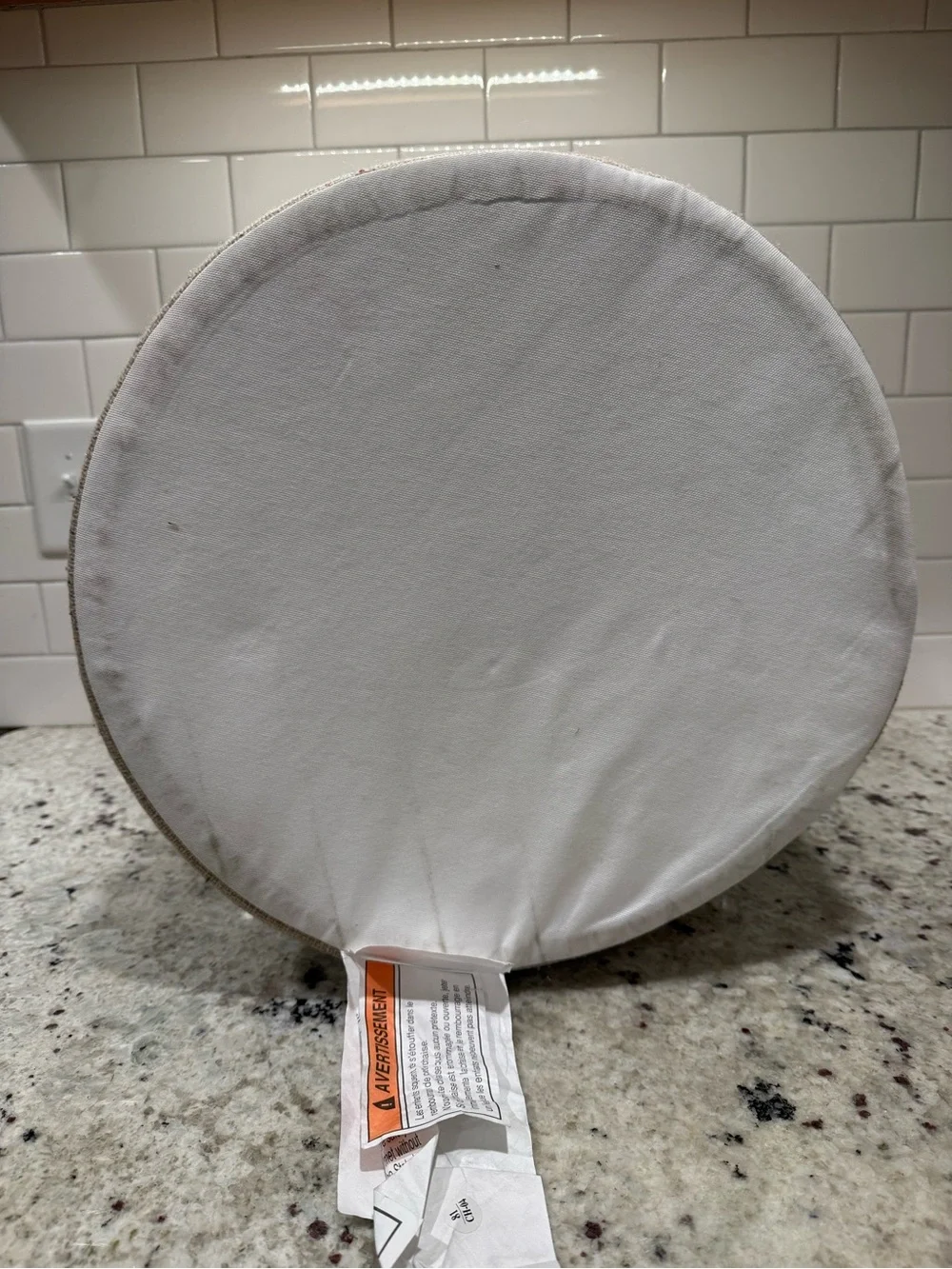 Speckled Pouf Ottoman Speckled Beige- Room Essentials™ - NWT